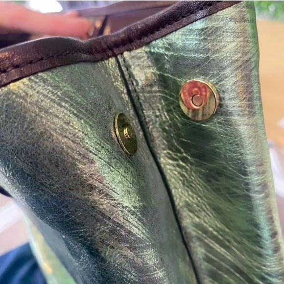 Brahmin Duxbury Satchel - Hunter Mayara Metallic Tote - Picture 13 of 17